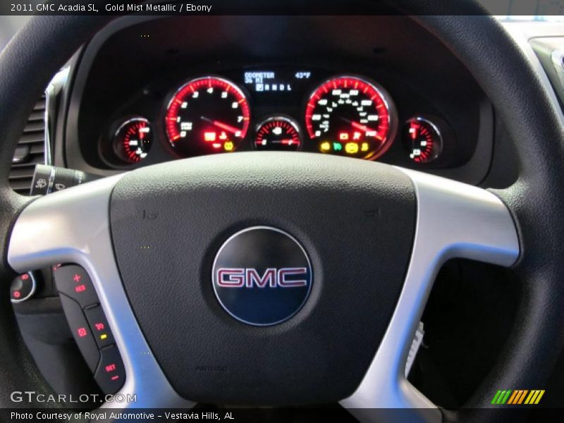 Gold Mist Metallic / Ebony 2011 GMC Acadia SL