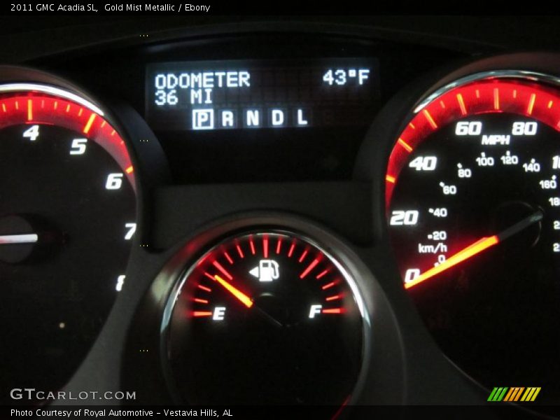 Gold Mist Metallic / Ebony 2011 GMC Acadia SL