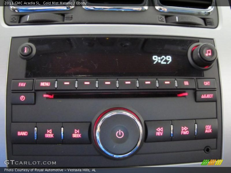 Gold Mist Metallic / Ebony 2011 GMC Acadia SL