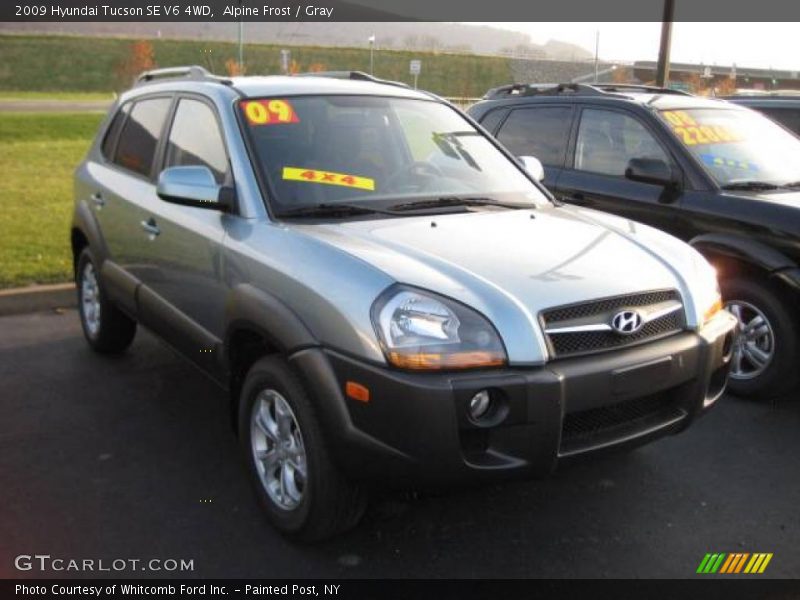 Alpine Frost / Gray 2009 Hyundai Tucson SE V6 4WD
