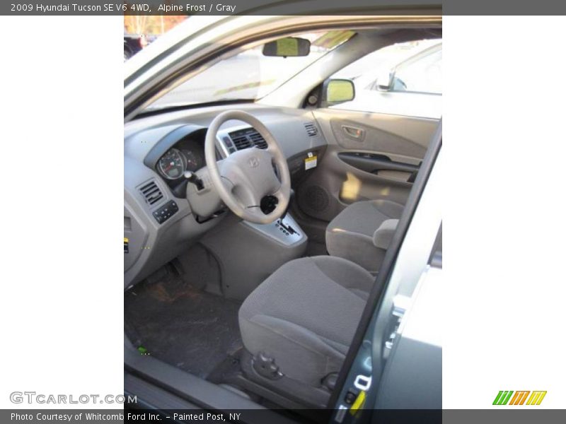 Alpine Frost / Gray 2009 Hyundai Tucson SE V6 4WD
