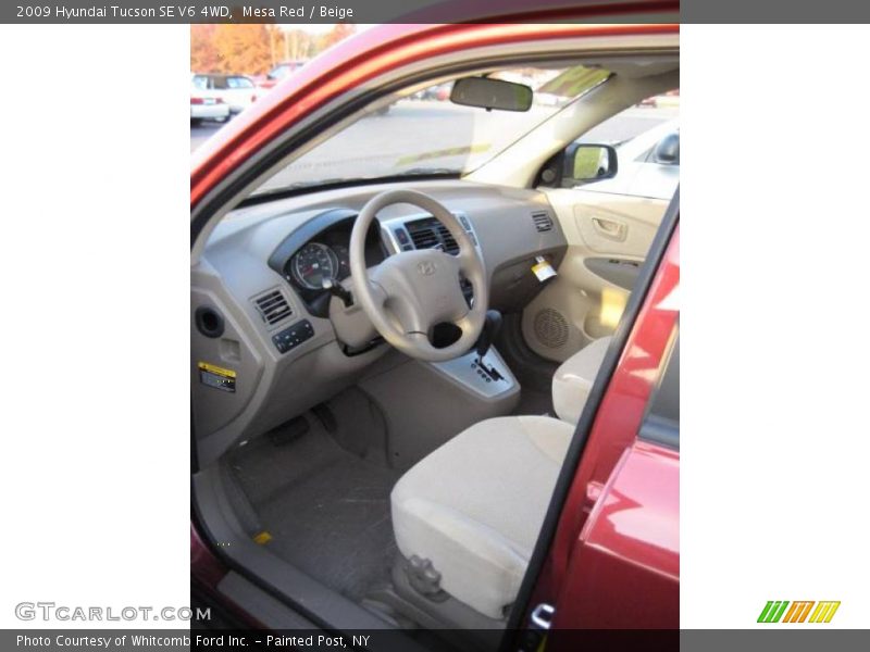 Mesa Red / Beige 2009 Hyundai Tucson SE V6 4WD