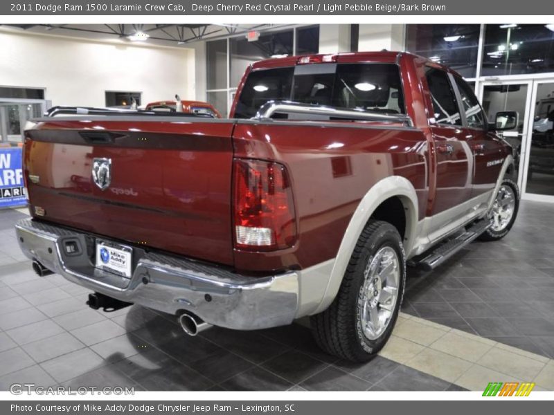 Deep Cherry Red Crystal Pearl / Light Pebble Beige/Bark Brown 2011 Dodge Ram 1500 Laramie Crew Cab