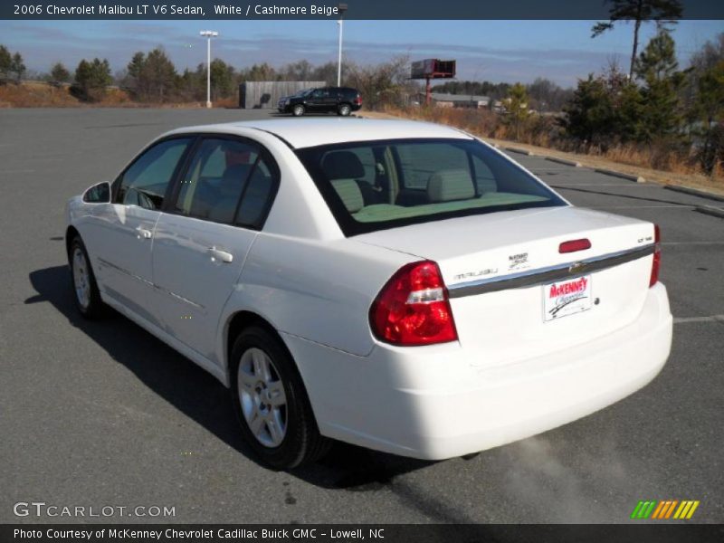 White / Cashmere Beige 2006 Chevrolet Malibu LT V6 Sedan