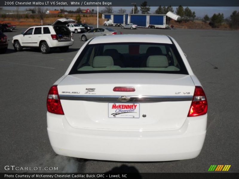 White / Cashmere Beige 2006 Chevrolet Malibu LT V6 Sedan