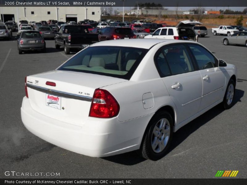 White / Cashmere Beige 2006 Chevrolet Malibu LT V6 Sedan