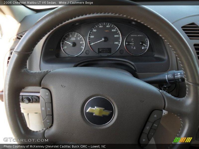 White / Cashmere Beige 2006 Chevrolet Malibu LT V6 Sedan