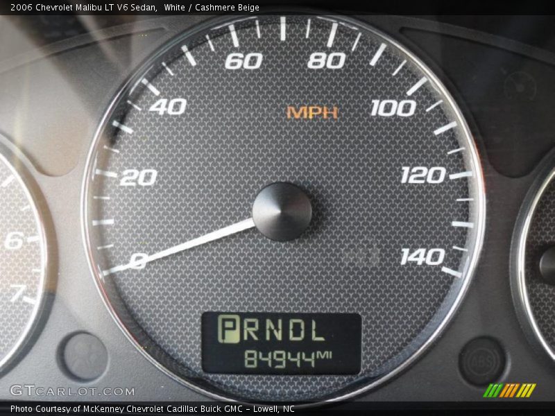 White / Cashmere Beige 2006 Chevrolet Malibu LT V6 Sedan