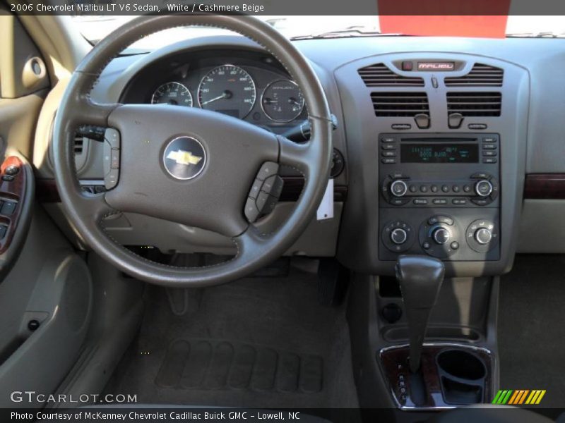White / Cashmere Beige 2006 Chevrolet Malibu LT V6 Sedan