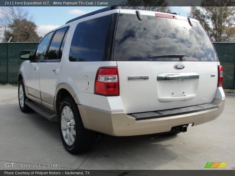 White Platinum Tri-Coat / Camel 2011 Ford Expedition XLT
