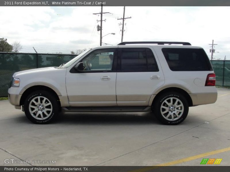 White Platinum Tri-Coat / Camel 2011 Ford Expedition XLT