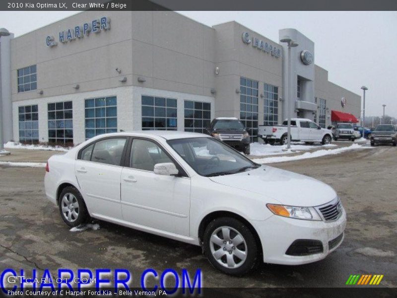 Clear White / Beige 2010 Kia Optima LX