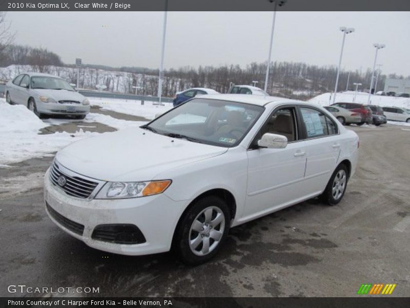 Clear White / Beige 2010 Kia Optima LX