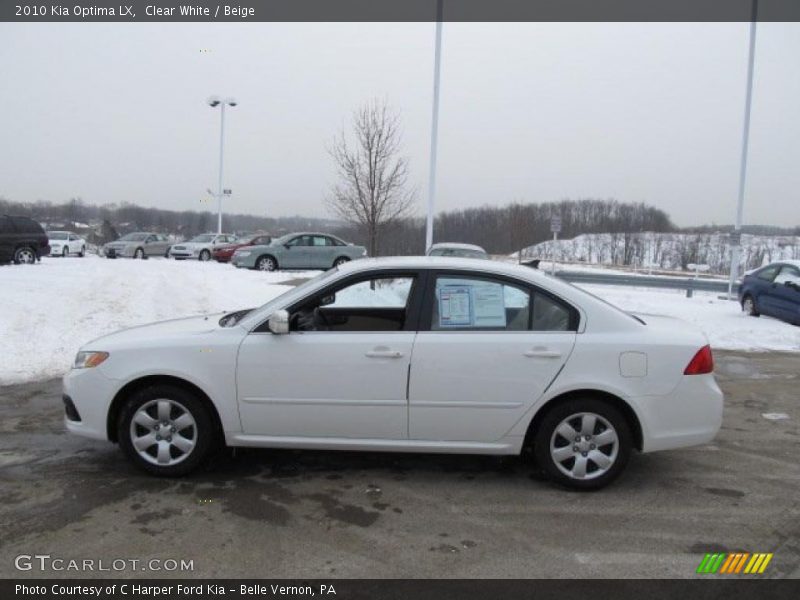 Clear White / Beige 2010 Kia Optima LX