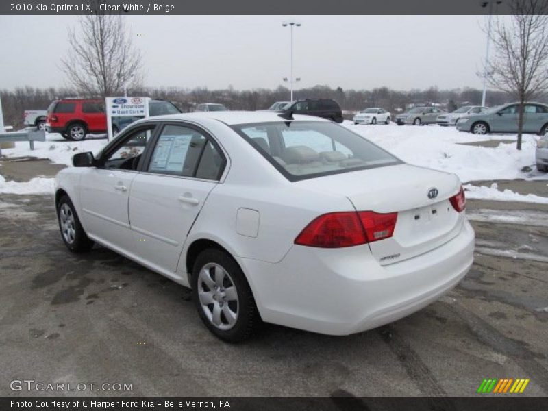 Clear White / Beige 2010 Kia Optima LX