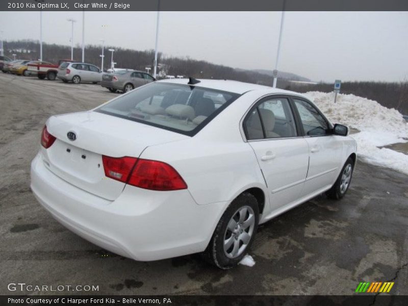 Clear White / Beige 2010 Kia Optima LX