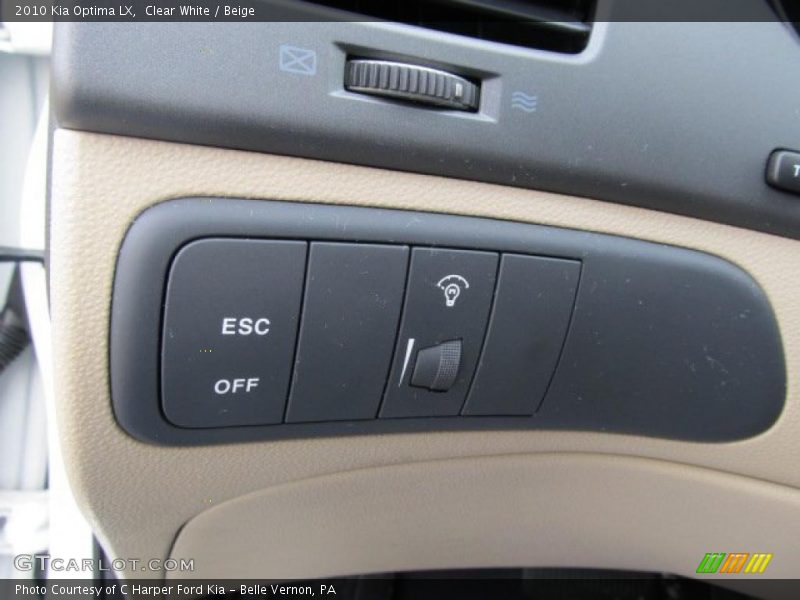 Clear White / Beige 2010 Kia Optima LX