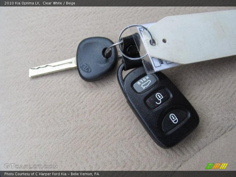 Clear White / Beige 2010 Kia Optima LX