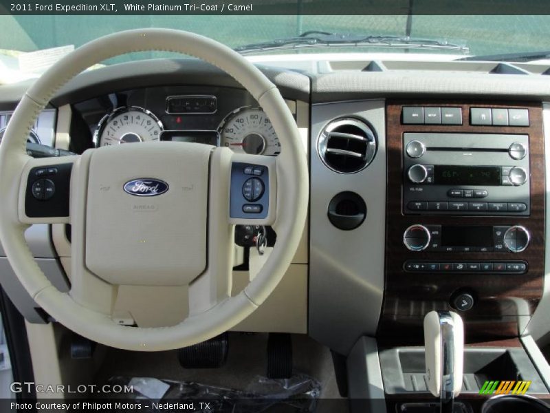 White Platinum Tri-Coat / Camel 2011 Ford Expedition XLT