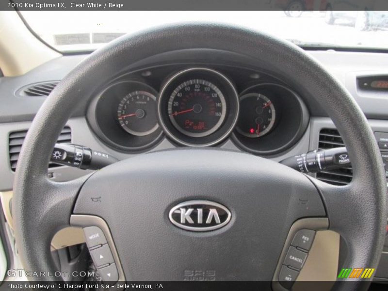 Clear White / Beige 2010 Kia Optima LX