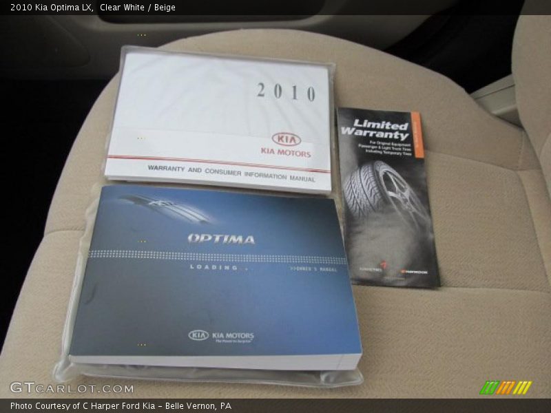 Clear White / Beige 2010 Kia Optima LX