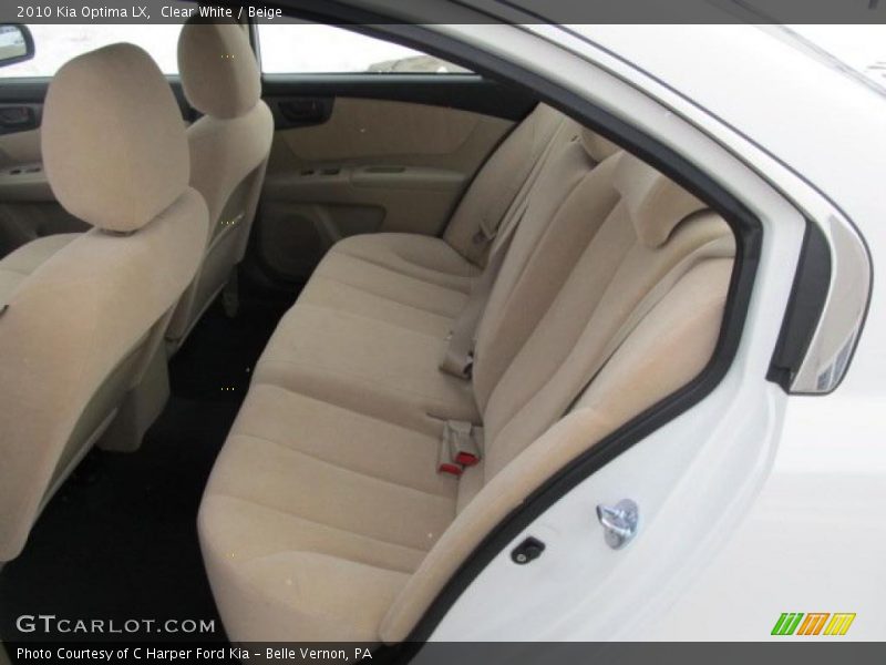 Clear White / Beige 2010 Kia Optima LX