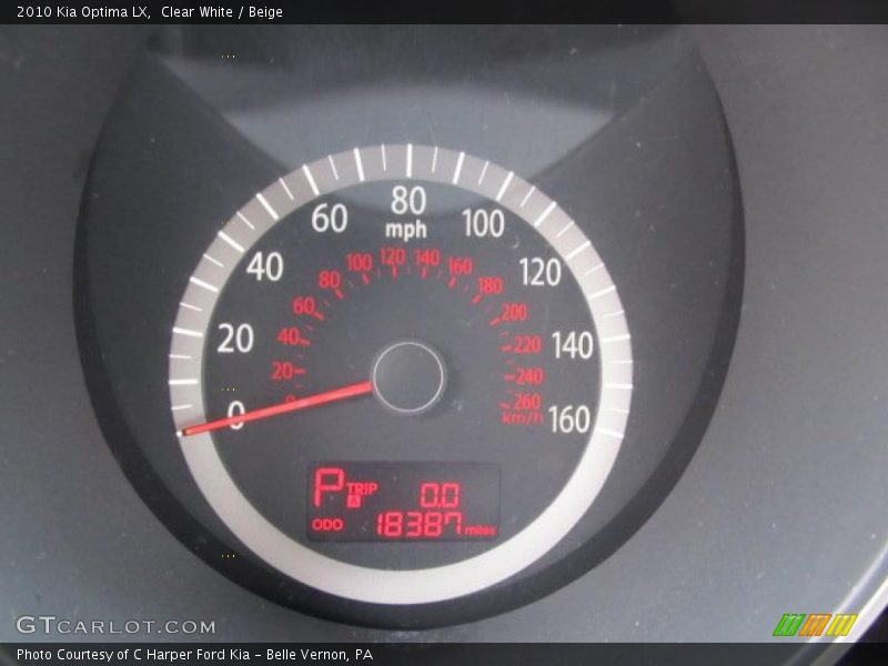 Clear White / Beige 2010 Kia Optima LX