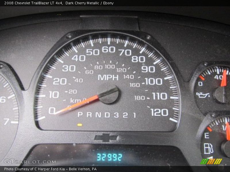 Dark Cherry Metallic / Ebony 2008 Chevrolet TrailBlazer LT 4x4