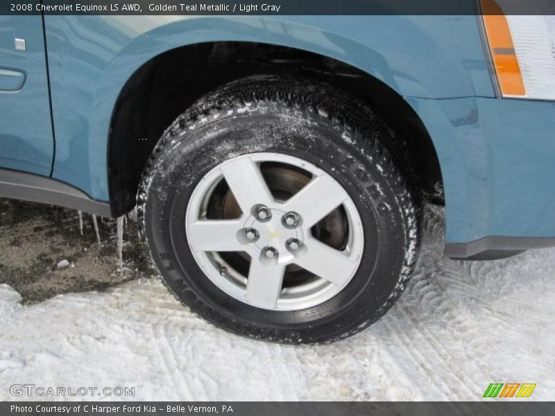 Golden Teal Metallic / Light Gray 2008 Chevrolet Equinox LS AWD