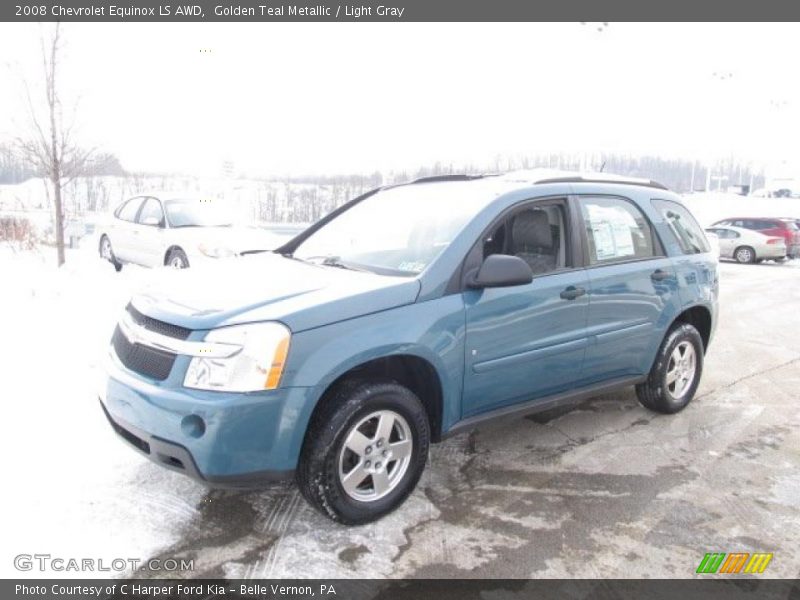 Golden Teal Metallic / Light Gray 2008 Chevrolet Equinox LS AWD