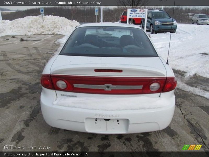 Olympic White / Graphite Gray 2003 Chevrolet Cavalier Coupe