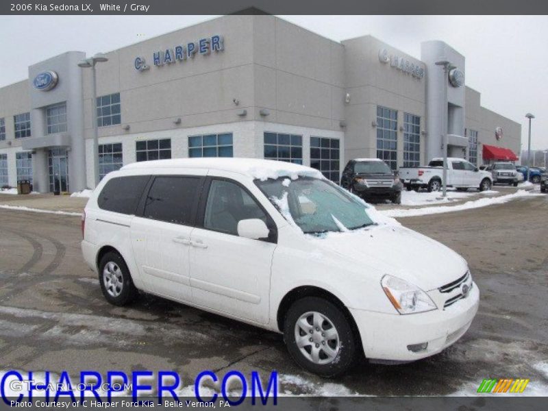 White / Gray 2006 Kia Sedona LX