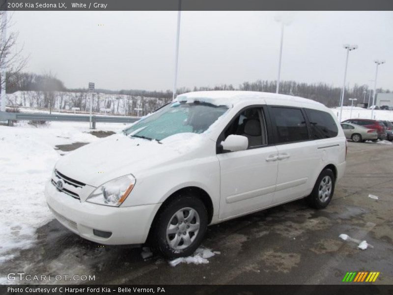 White / Gray 2006 Kia Sedona LX