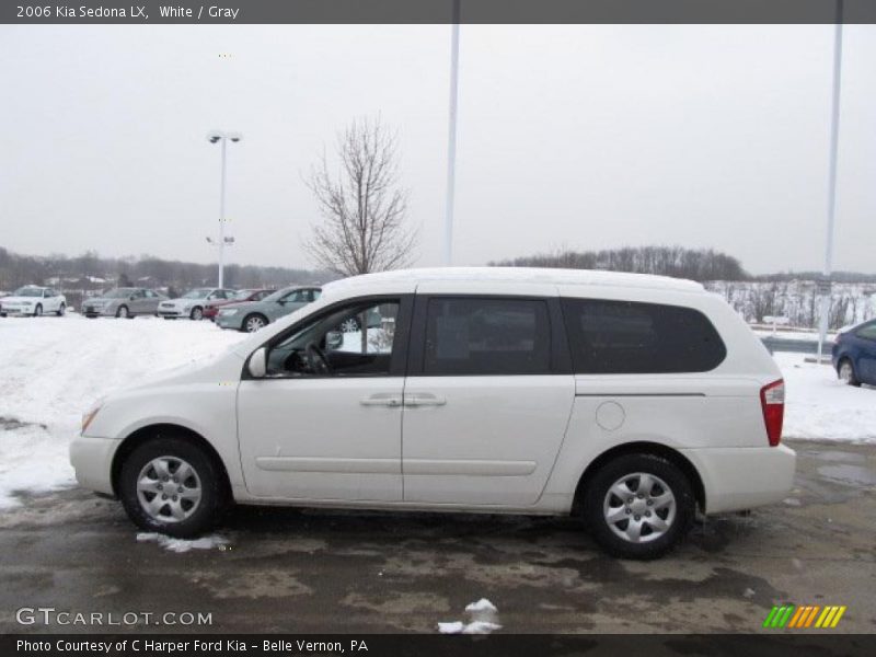 White / Gray 2006 Kia Sedona LX