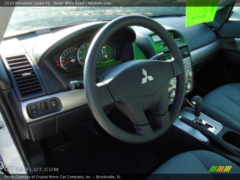 Dover White Pearl / Medium Gray 2010 Mitsubishi Galant FE