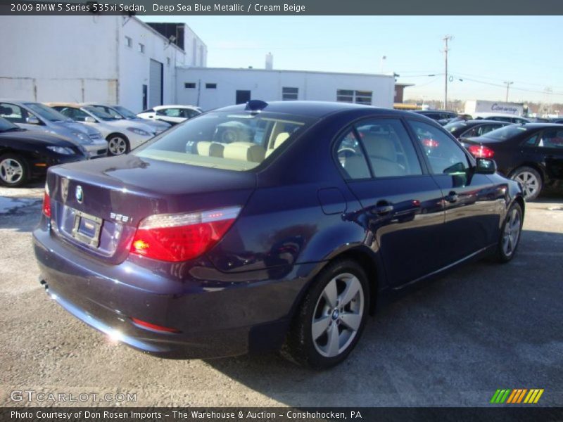 Deep Sea Blue Metallic / Cream Beige 2009 BMW 5 Series 535xi Sedan