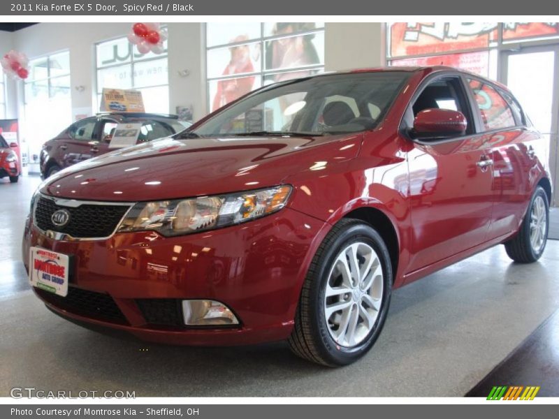 Spicy Red / Black 2011 Kia Forte EX 5 Door