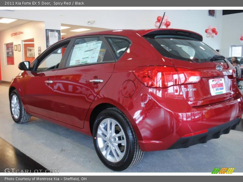 Spicy Red / Black 2011 Kia Forte EX 5 Door