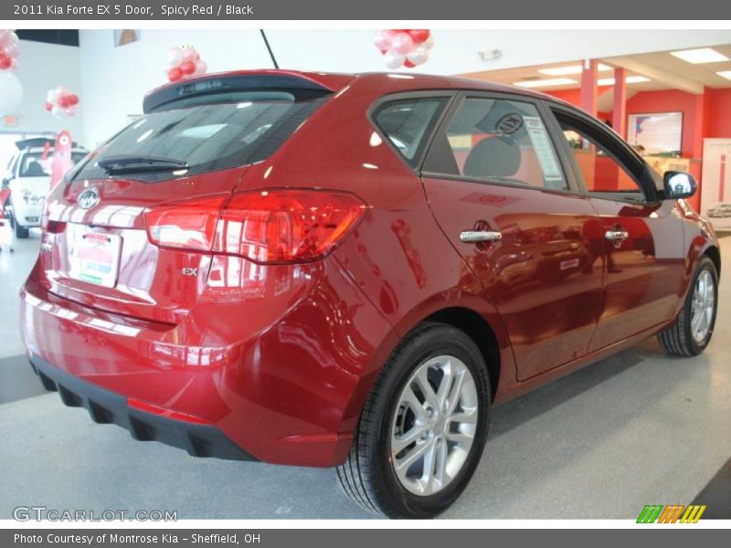 Spicy Red / Black 2011 Kia Forte EX 5 Door
