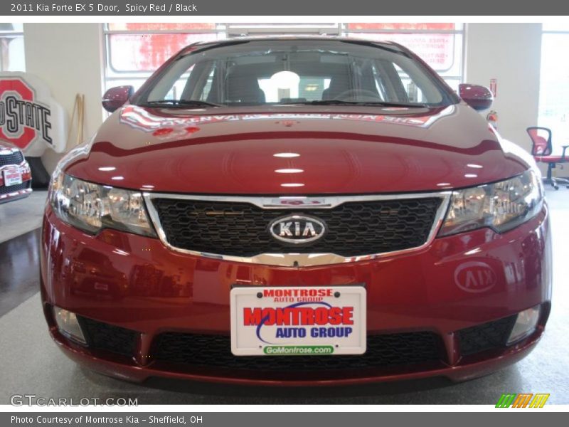 Spicy Red / Black 2011 Kia Forte EX 5 Door