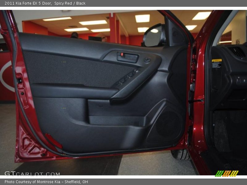 Spicy Red / Black 2011 Kia Forte EX 5 Door