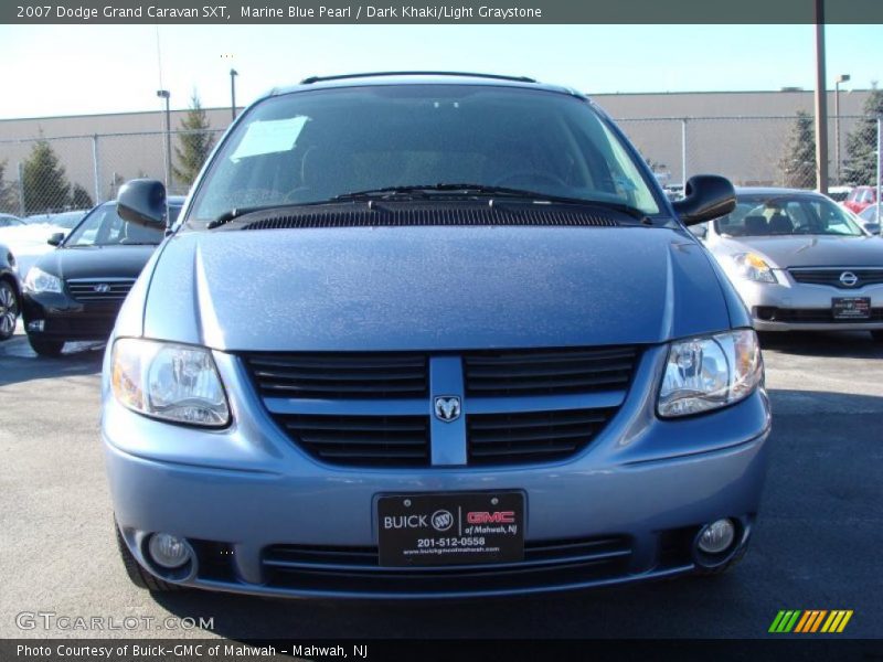 Marine Blue Pearl / Dark Khaki/Light Graystone 2007 Dodge Grand Caravan SXT