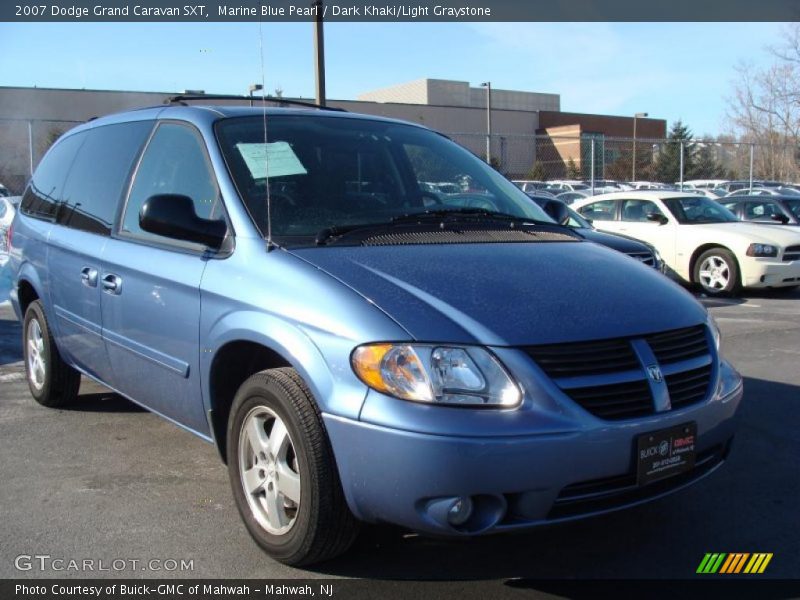 Marine Blue Pearl / Dark Khaki/Light Graystone 2007 Dodge Grand Caravan SXT