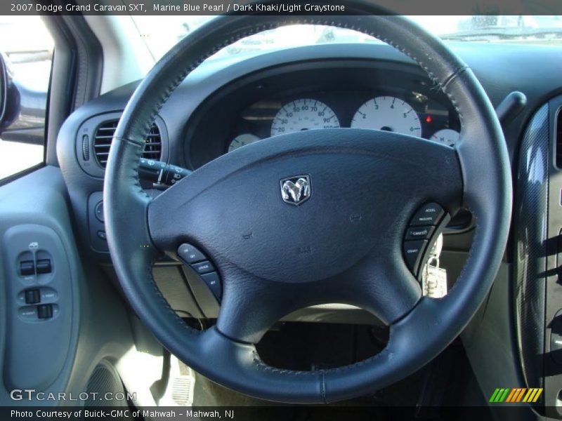 Marine Blue Pearl / Dark Khaki/Light Graystone 2007 Dodge Grand Caravan SXT