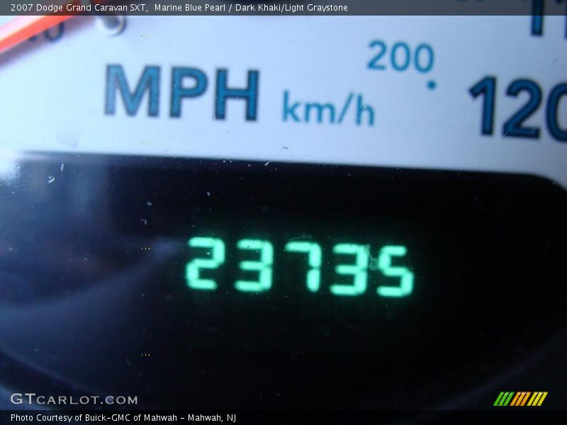 Marine Blue Pearl / Dark Khaki/Light Graystone 2007 Dodge Grand Caravan SXT