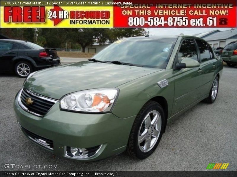 Silver Green Metallic / Cashmere Beige 2006 Chevrolet Malibu LTZ Sedan