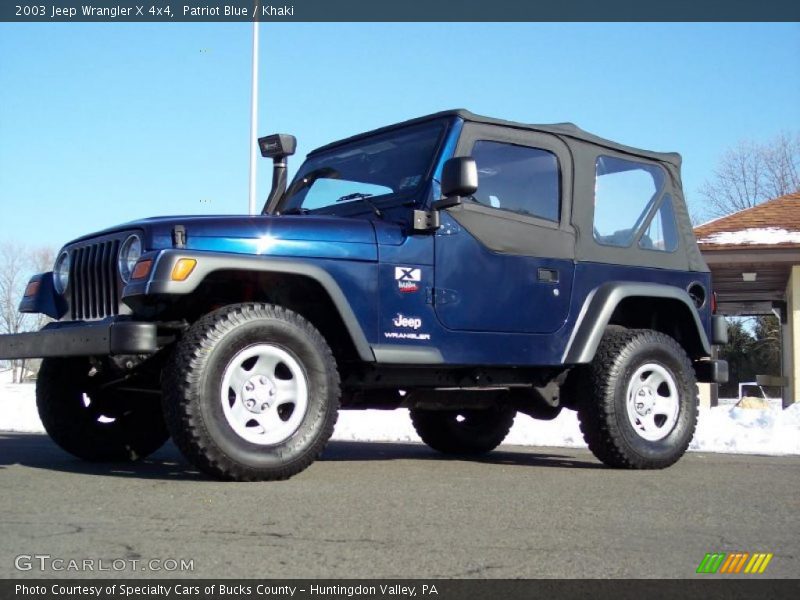 Patriot Blue / Khaki 2003 Jeep Wrangler X 4x4