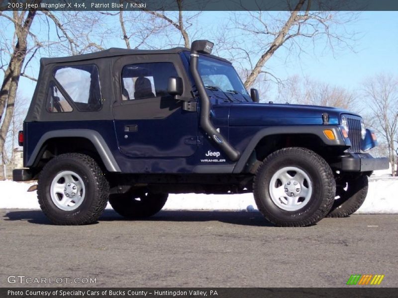 Patriot Blue / Khaki 2003 Jeep Wrangler X 4x4