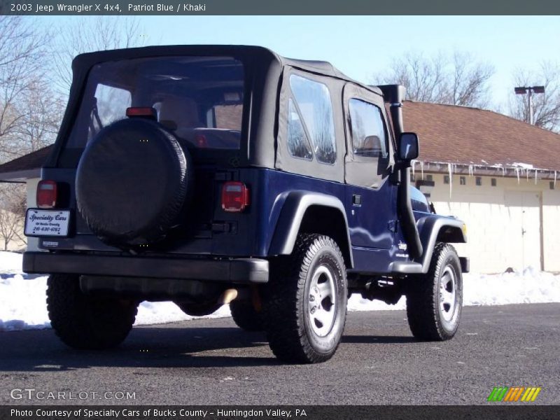 Patriot Blue / Khaki 2003 Jeep Wrangler X 4x4