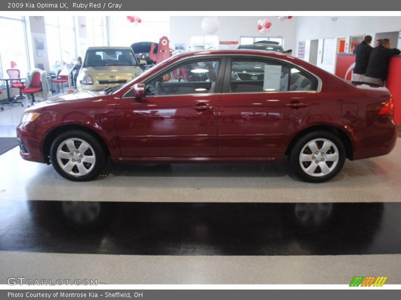 Ruby Red / Gray 2009 Kia Optima LX